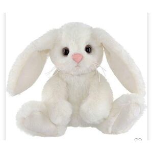 Bearington Lil Whisker White 6" Plush Easter Bunny Rabbit Stuffed Animal